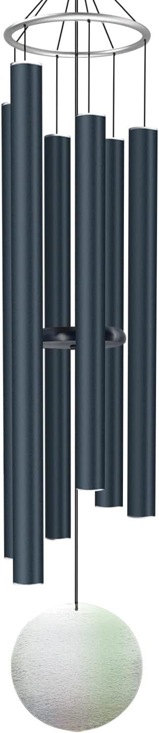 ASTARIN Extra Large Wind Chimes Outdoor Deep Tone,66 Inch Wind Chimes for Outside with 6 Tubes Tuned Relaxing Melody,Memorial Wind Chimes Large for Mom,Garden Decor,Black