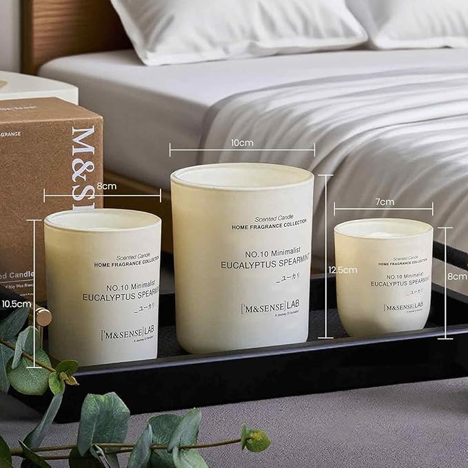 M&SENSE Natural Soy Candle| Lavender Vanilla | 5.3 oz | Minimalist Scented Candle for Relaxation, Gifting, Home Décor | for Bedroom, Office, Party Small