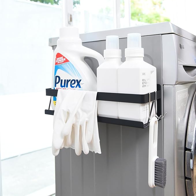 Spice Rack for Rrefrigerator Kitchen Home Organization and Storage Adhesive Rack (2 Pack,Black)