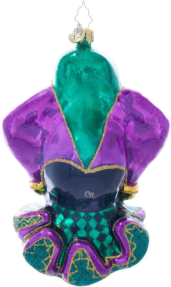 Christopher Radko Hand-Crafted European Glass Christmas Tree Decorative Ornament, Mardi Gras Mystery