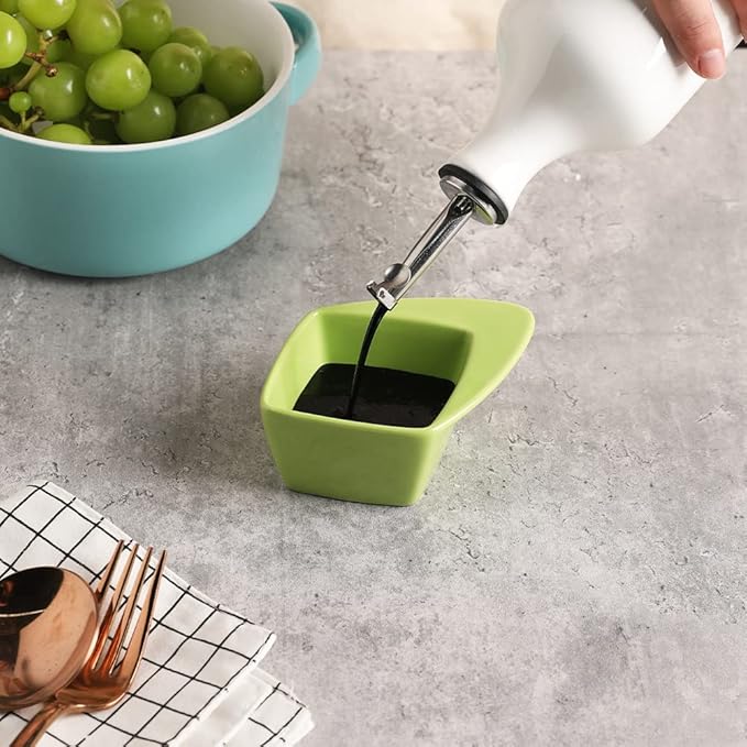 Sweejar Ceramic Olive Oil Dispenser Bottle, 20 Oz Relief Opaque Oil Cruet Protects Oil To Reduce Oxidation, Suitable for Storage Oil, Vinegar, Soy Sauce, Coffee Syrup, Liquids, Set of 1 (Red)