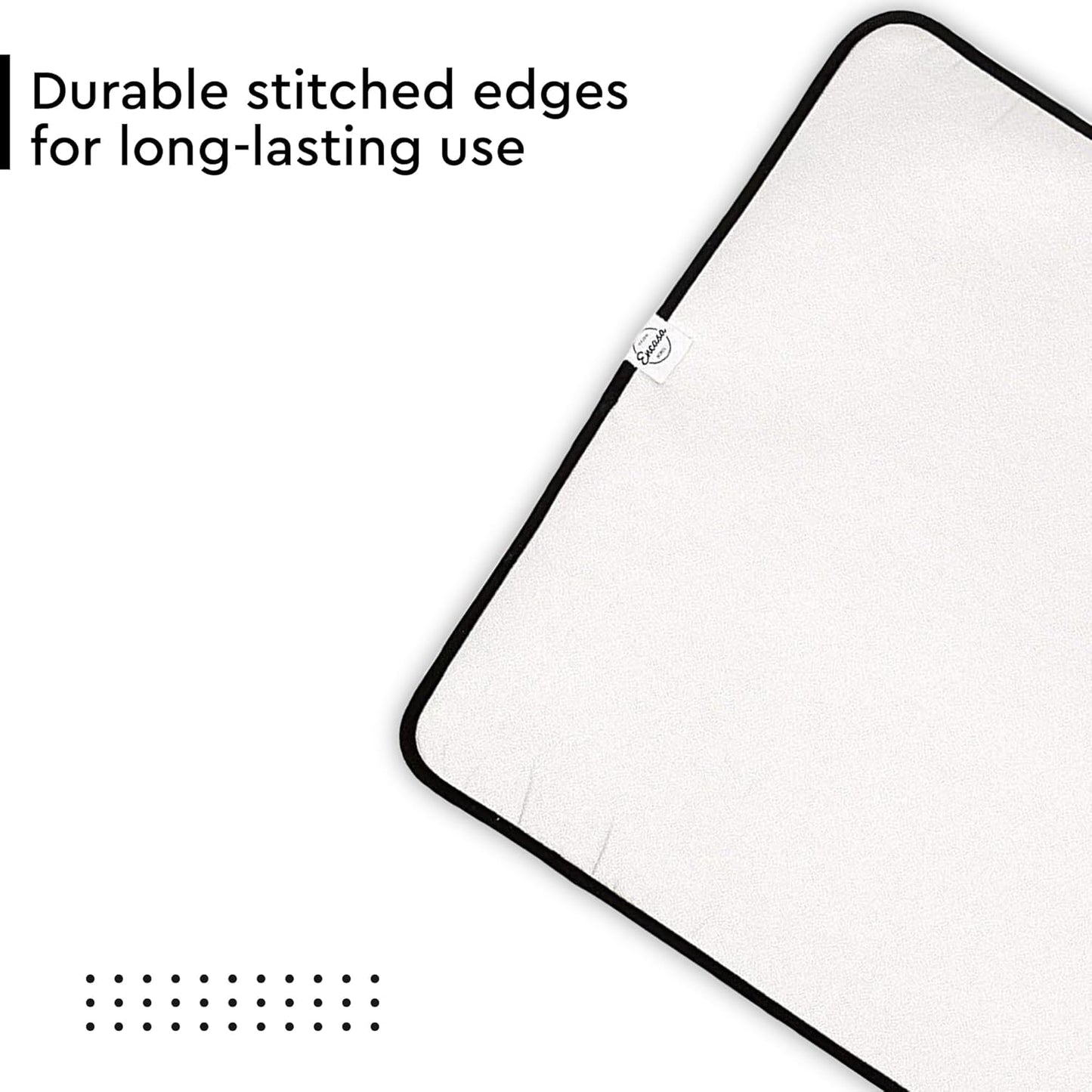 Encasa Homes Ironing Mat/Pad - Metallic Silver (Small 28"x20") with 5mm Foam Padding & Silicone Iron Rest for Steam Pressing on Tabletop or Bed - Heat Reflective, Portable, Quilting