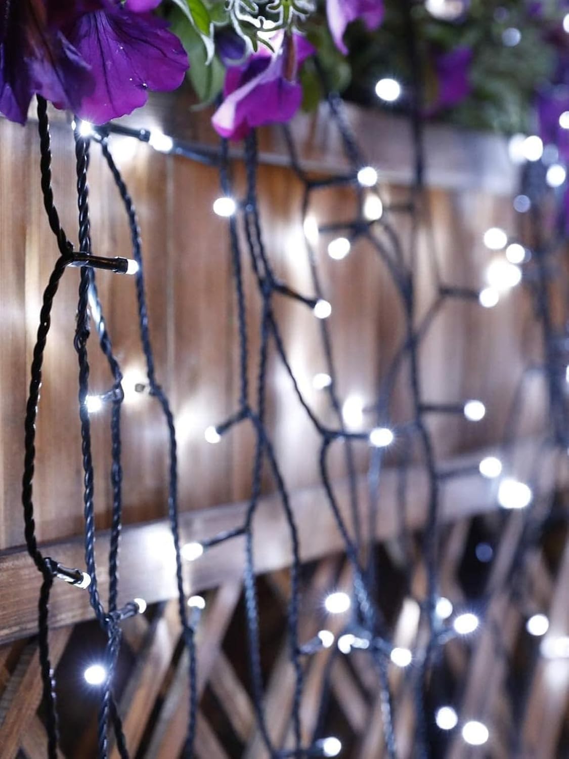 Cool White Solar Christmas Lights Outdoor Decorations Waterproof, Tatal 2 Pack 200LED 66FT Solar String Lights Green Wire with 8 Modes, Christmas Fairy Light for Xmas Tree Party Wedding Garden Decor