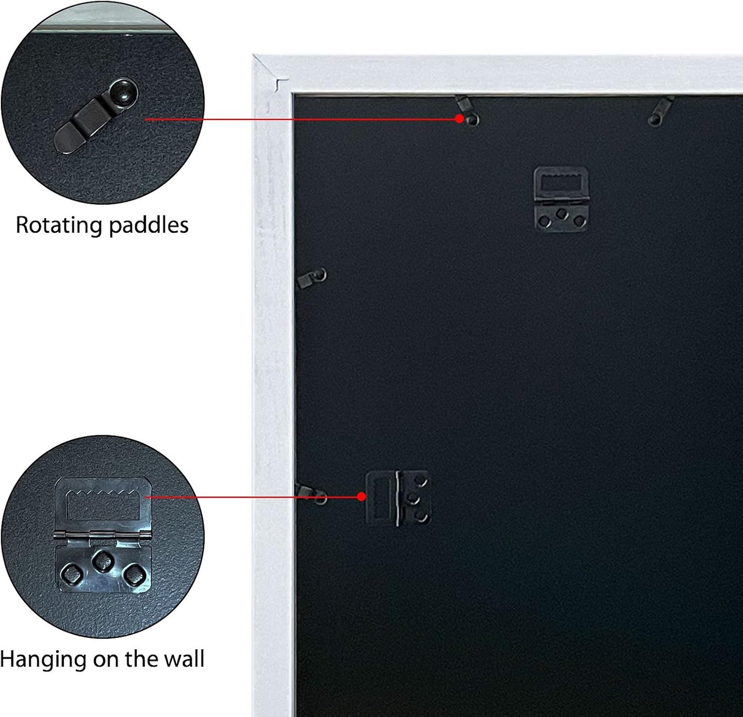 VCK 16x20 Poster Frames 3 Pack White MDF Wood and Polished Plexiglass Frame,Display Pictures in Horizontal and Vertical