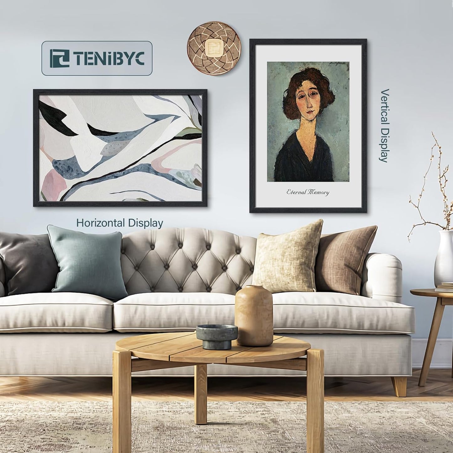 24x36 Poster Frame 3 Pack - Black Woodgrain, Solid Wood Picture Frame, Wall Gallery Frame - Wall Hanging