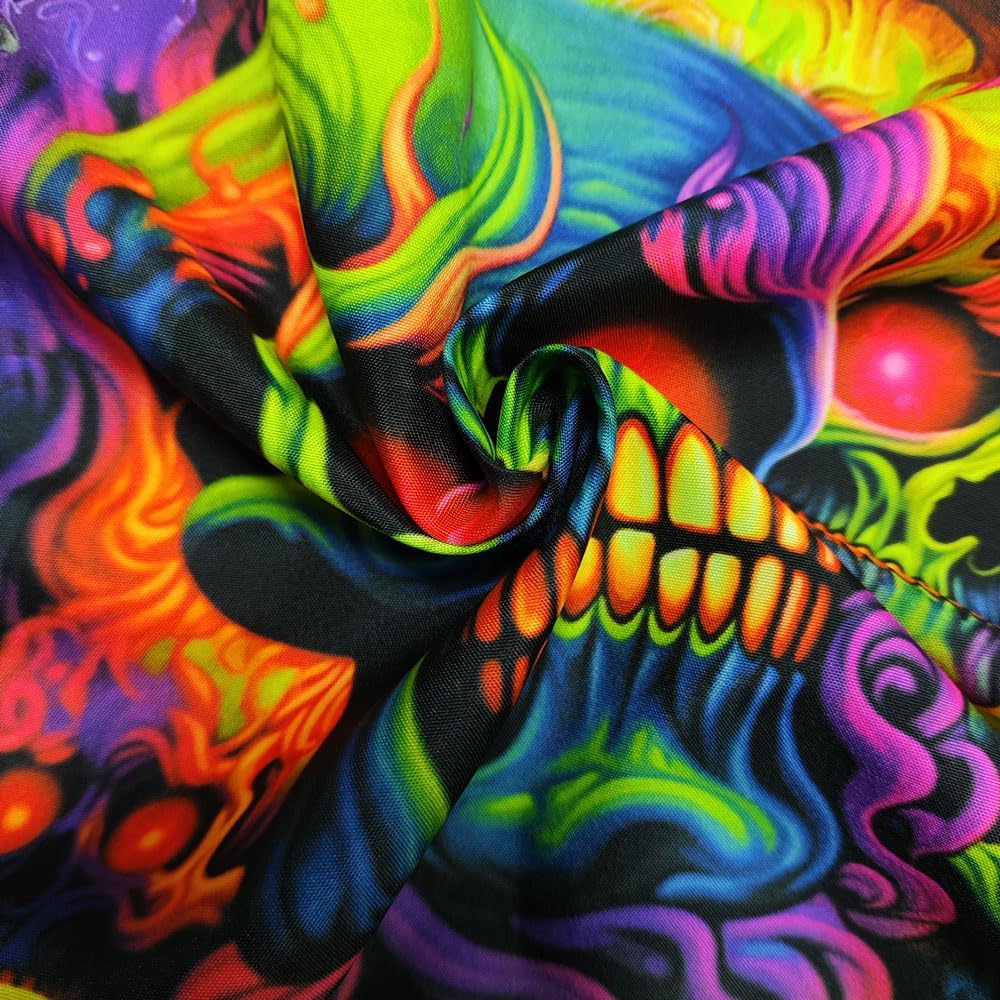 Xiaoput Skull Blacklight UV Reactive Skeleton Wall Tapestry for Bedroom, Living Room, Dorm Decor - 40x30IN