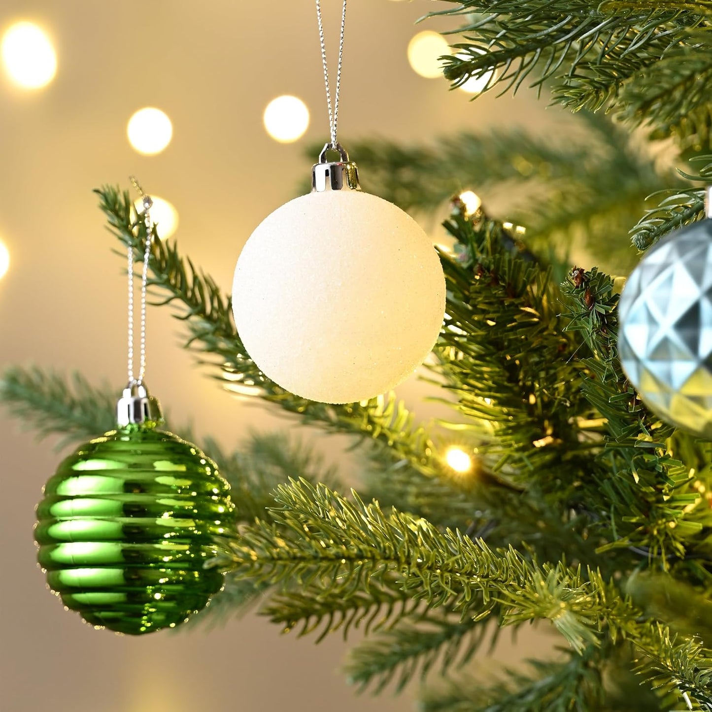 Valery Madelyn Christmas Ornaments Tree Decorations Set for Fall Halloween, 24ct Colorful Shatterproof Ball Ornaments, 2.36" Hanging Ornament Bulk for Xmas Holiday Party Decor