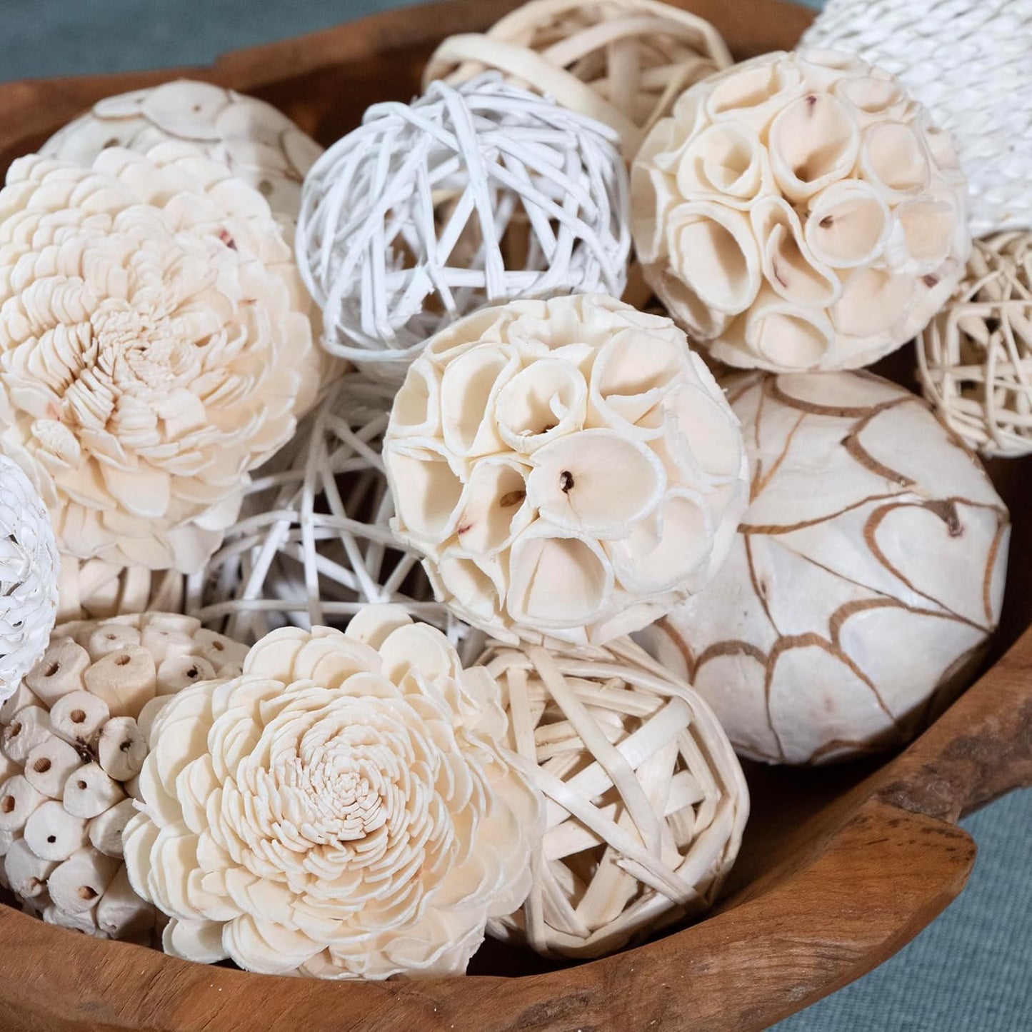 ANDALUCA Decorative Balls Bag Bowl Filler Home Decor (White)