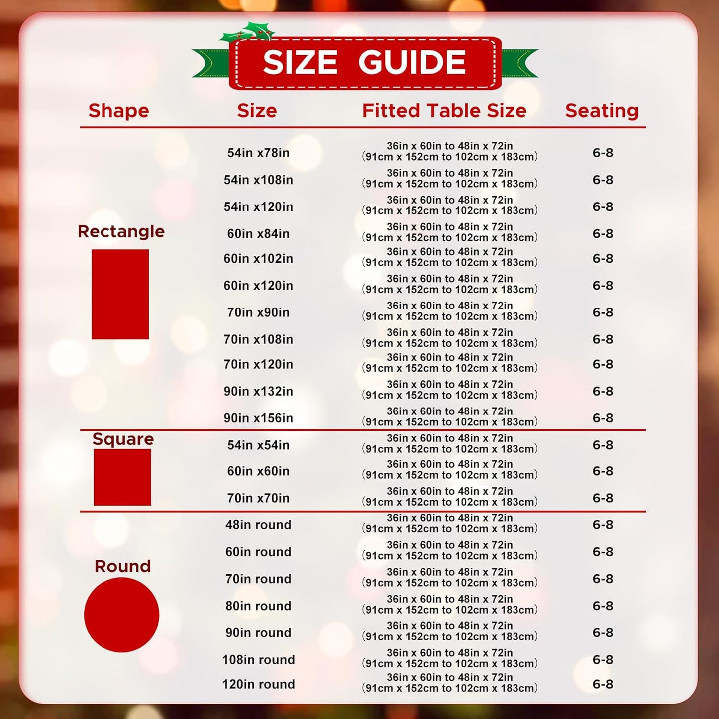 sancua Rectangle Tablecloth - 70 x 120 Inch - Stain and Wrinkle Resistant Washable Polyester Table Cloth, Decorative Fabric Table Cover for Dining Tables, Buffet Parties and Christmas, Hunter Green