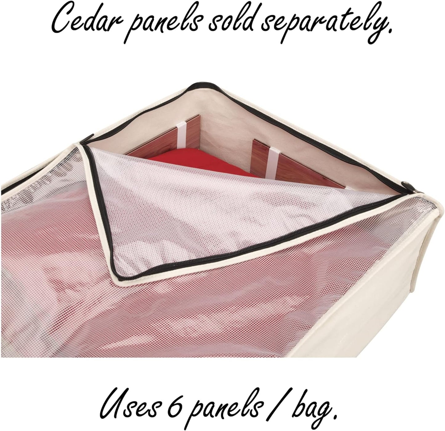 Household Essentials 3364-1 Cotton Canvas Blanket Storage Bags | Natural, Off-White