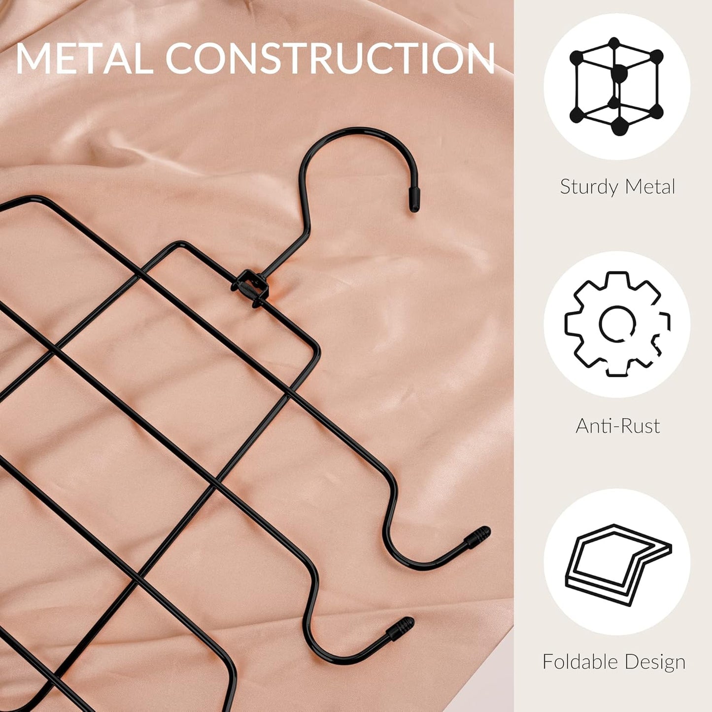 ZEDODIER Tank Top Hanger, Space Saving Bra Hangers, Non-Slip Hanging Sport Bras Holder, Closet Organizers and Storage for Camisoles Tank Tops Bras Ties Swimsuits Strappy Dress, Black