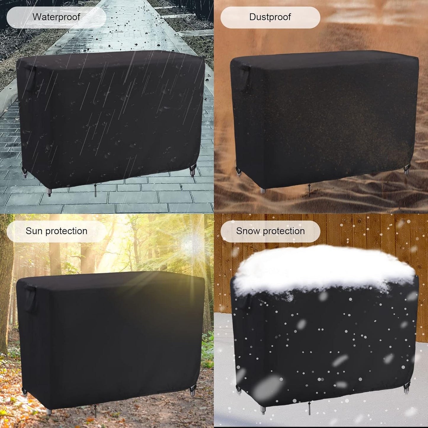 Kingling Outdoor Prep Table Covers, Waterproof Stainless Steel Table Cover Metal Table Cover Protection for Patio Kitchen Prep/Work Tables - 72''L x 30''W x 35''H