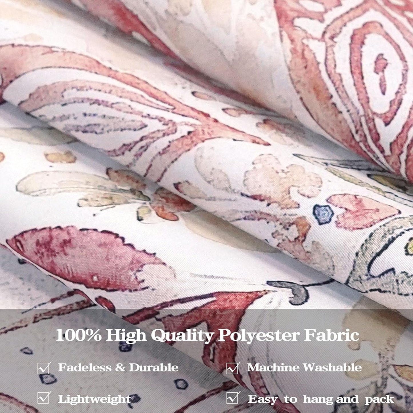 Fowocu Boho Floral Mandala Tapestry Wall Hanging Pink Bohemian Flower Medallion Tapestry Aesthetic Watercolor Hippie Indian Large Tapestries for Bedroom Living Room Dorm Decor 80 x 60 Inch