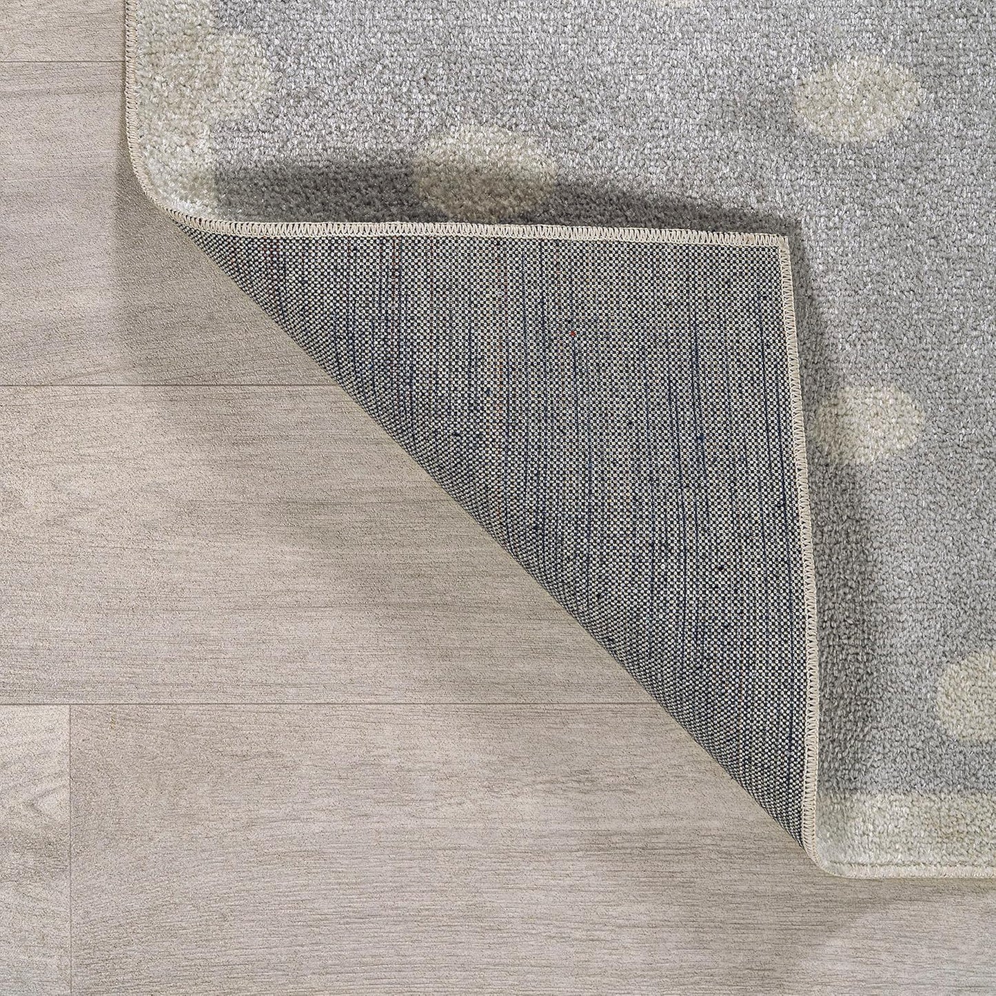 JONATHAN Y Machine-Washable Gray/Ivory/Yellow Indoor Area Rug, 8x10, Minha Rainbow Dots, Kids & Novelty, Casual, Classic, Bedroom, Kitchen, Living Room, Easy-Cleaning, Non-Shedding (KDW102A-8)