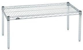 Omega Products Corporation 14" Deep x 48" Wide x 14" High Chrome Stationary Dunnage Rack