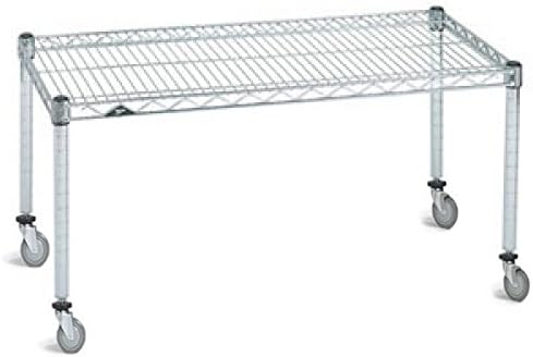 Omega Products Corporation 12" Deep x 48" Wide x 20" High Chrome Mobile Dunnage Rack