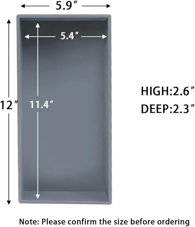 Bamboo Drawer Organizer - Kitchen Utensil Organizer Silverware Tray Cutlery Holder，Office Desk Supplies and Accessories,12 * 5.9 * 2.6,Grey