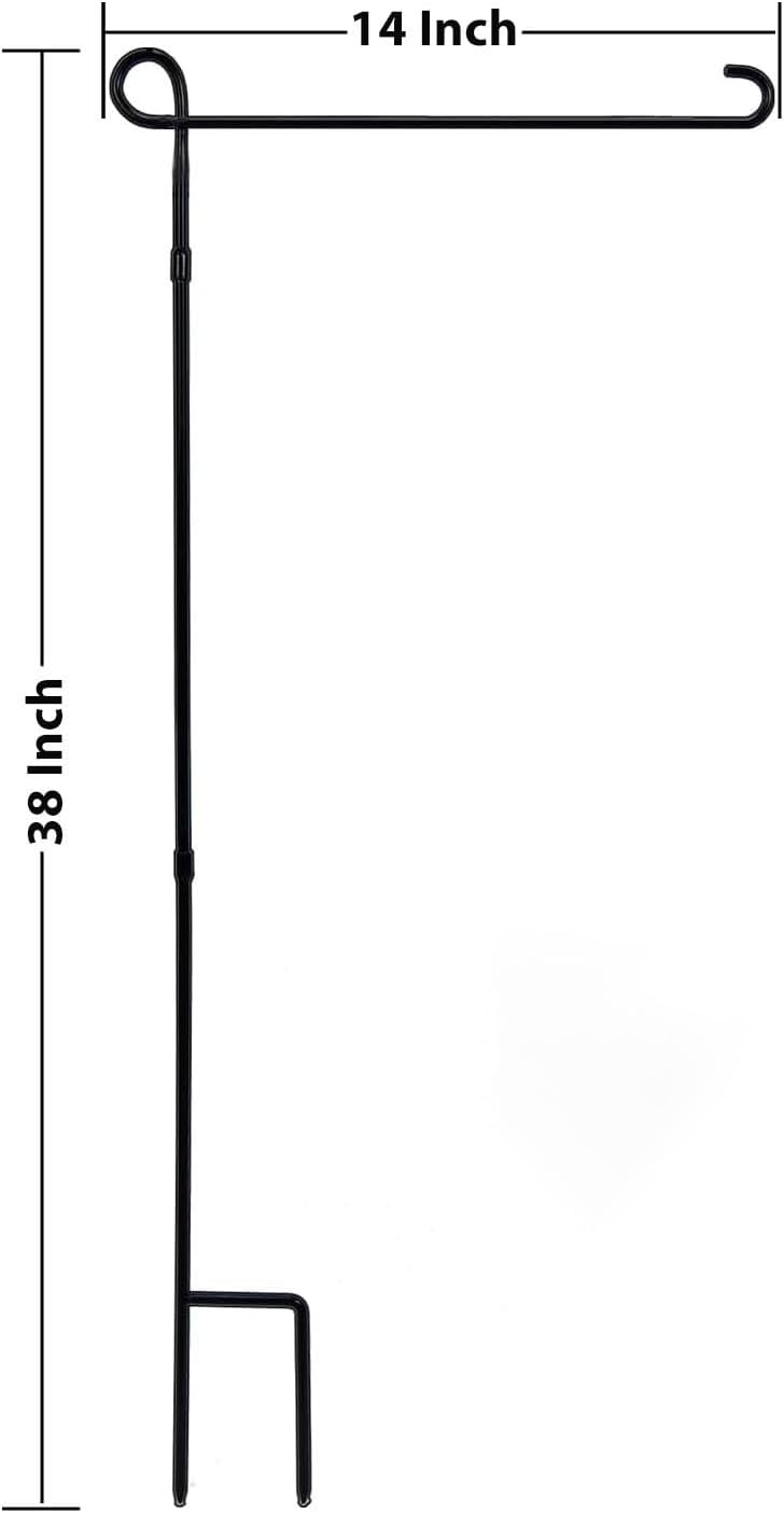 TOPFLAGS Garden Flag Stand with American Garden Flags God Bless America and Car Yard Flag 12x18 Inch Holder Pole Stake Double Side for Outside with Clips and Stopper for Memorial Day 4 th of July