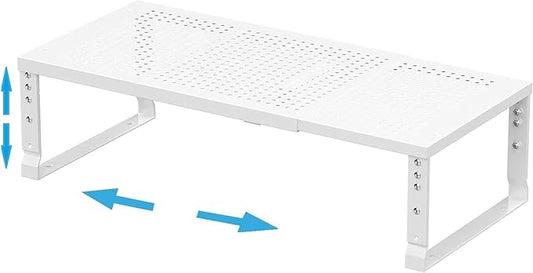 Expandable,Adjustable & Stackable Spice Rack, Cabinet Kitchen Countertop Shelf Organizer,Metal Pantry Storage Shelves - Space-Saving Storage Solution(1Pack/White/Medium)