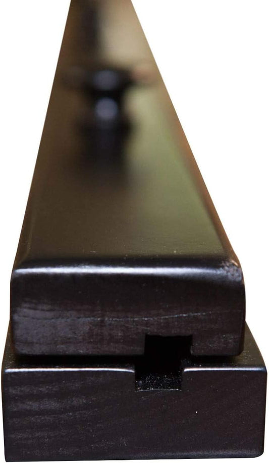 RRD Amish Made Wall Quilt Rack (60') - Rustic Tapestry Hangers for Rugs, Tapestries & More Maple Wood, Ebony Stain