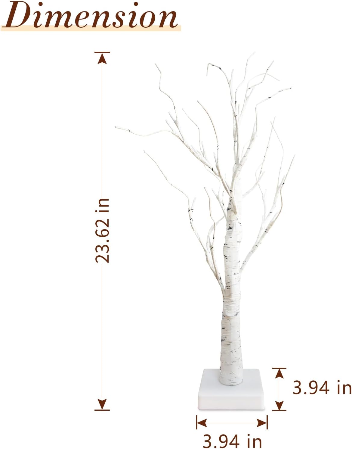 2FT Birch lamp 24 LED Birch Tree Light Tabletop Artificial Tree Light Warm White Light Table Lamp Battery Operated Tabletop Tree with Timer for Birthday Gift Room Festival Decoration Home Party