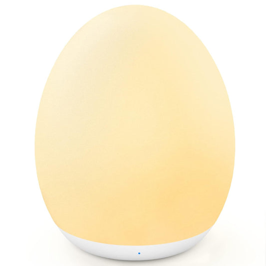 MediAcous Night Light for Kids Baby, Egg Light for Nursery, 7 Colors Changing & Stepless Dimming, Soft Silicone Touch Night Lamp with 1 Hour Timer, Rechargeable Nursery Night for Breastfeeding