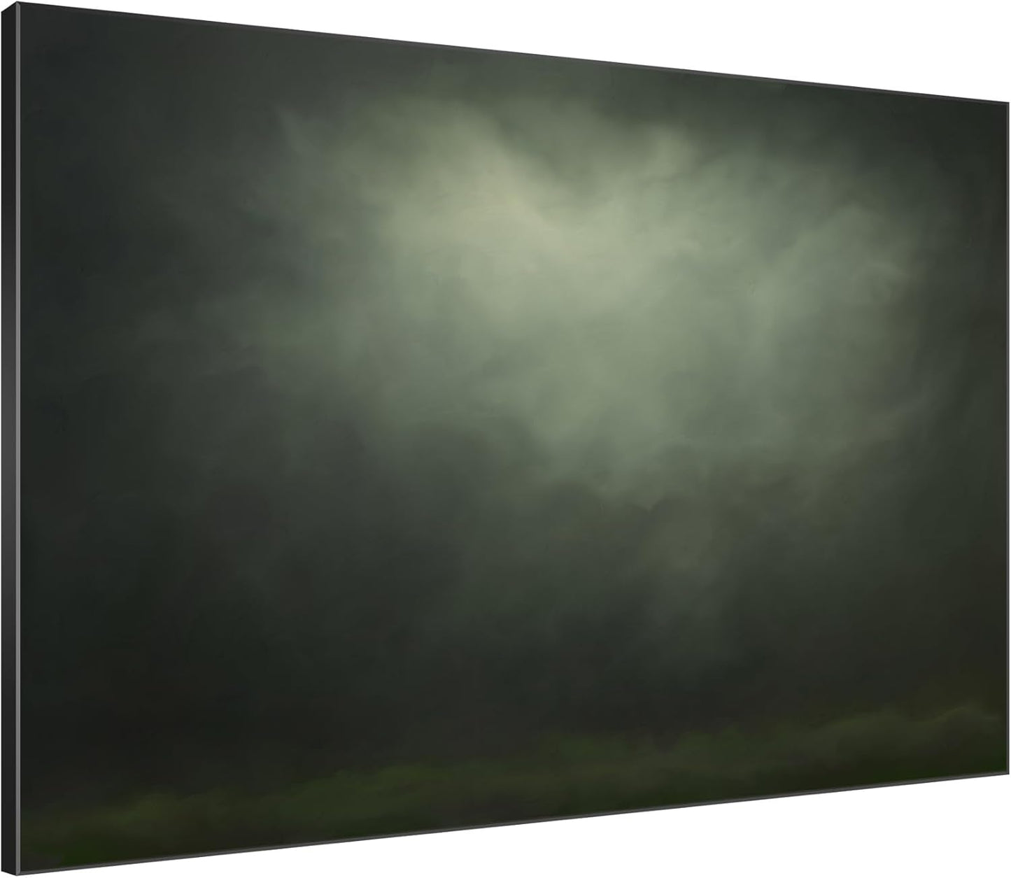 SIGNWIN 60"x72" Extra Large Framed Wall Art Moody Green Abstract Cloudscape, Minimalist Atmospheric Print for Home Living Room Bedroom Decor (Frame Assembly Required)