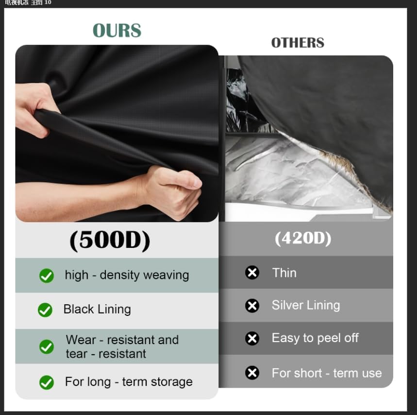 Kingling Grill Cart Cover, Waterproof Outdoor Prep Table Cover 46 Inch Stainless Steel Outdoor Patio Table Covers Rectangular for Metal Prep Cart Protection -46''L x 25''W x 40''H (Black)