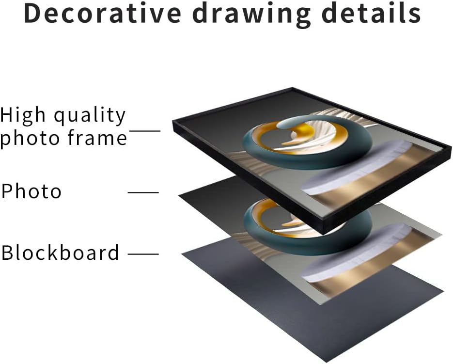 MPLONG Wall Art, Bright Style Framed Wall Art, Abstract Modern Art Shape Pattern White Blue Yellow Grey Wall Art Artfully Matching Living Room Bedroom Office Wall Decor - 16"x 24"x 3 Panels