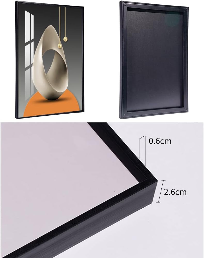 MPLONG Wall Art, Bright Style Framed Wall Art, Abstract Modern Art Shape Pattern White Blue Yellow Grey Wall Art Artfully Matching Living Room Bedroom Office Wall Decor - 24"x 32"x 3 Panels