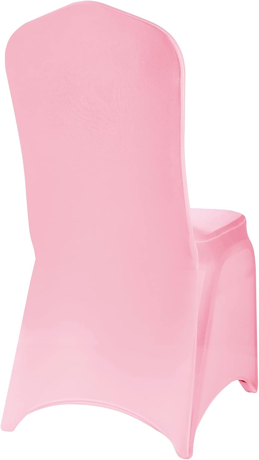 Spandex Chair Covers, 25PCS, Removable Washable Protector for Living Room, Party, Banquet, Wedding, Hotel (Pink)