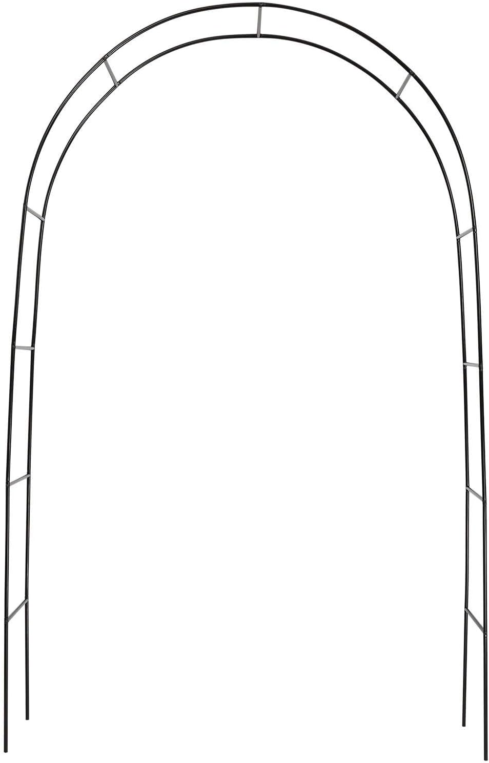 DOEWORKS Wedding Arch Stand, Party Show Backdrop Arch Frame, Garden Metal Arborwith Round Top, 7'9'' High x 4'7''Wide