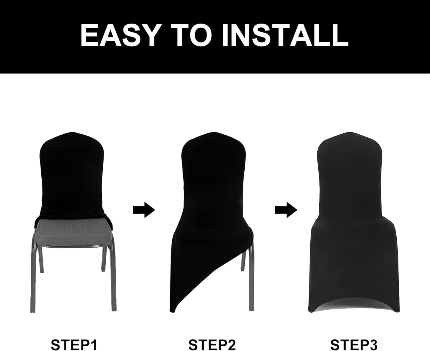 Spandex Chair Covers, 25PCS, Washable Protector for Living Room, Party, Banquet, Wedding, Hotel (Fuchsia)