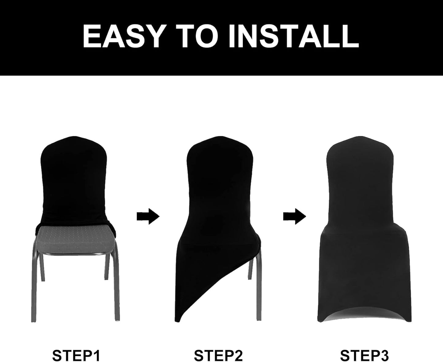 Spandex Chair Covers, 25PCS, Washable Protector for Living Room, Party, Banquet, Wedding, Hotel (Burgundy)