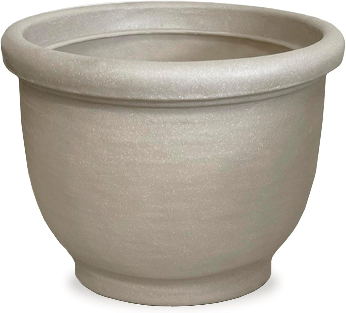 Crescent Garden Agave Planter, Charming Old-World Plant Pot, 14-Inch (Parchment)