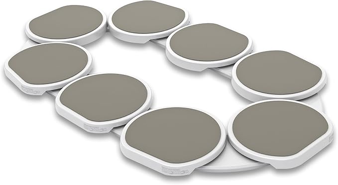 Full Set - Greige - The First Patented Lazy Susan Turntable Expandable for Rectangular & Oblong Tables - Kitchen & Dining Tables - Great Gift! Parties & Gatherings.