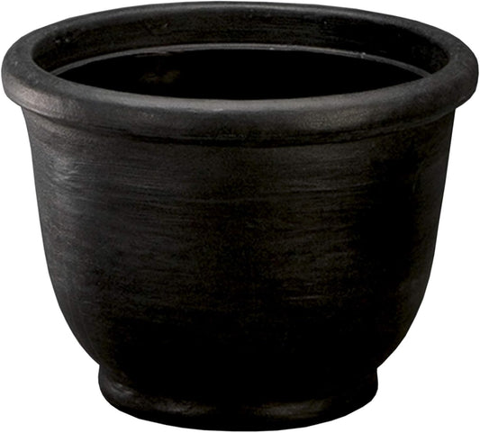 Crescent Garden Agave Planter, Charming Old-World Plant Pot, 18-Inch (Caviar Black)