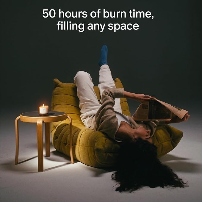 SALT & STONE Scented Candle for Women & Men | Hand-Poured, Aromatic & Fragrant | Coconut & Soy Blend Wax | 100% Cotton Wick | Long-Lasting 50 Hour Burn Time (8.5 oz) (Saffron & Cedar)