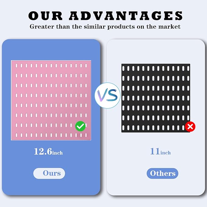 Pegboard Combination Kit, 25.2" x 25.2" Wall Mounted Storage Set with 4 Pegboards & 20 Accessories Hanging, Peg Boards Organizer