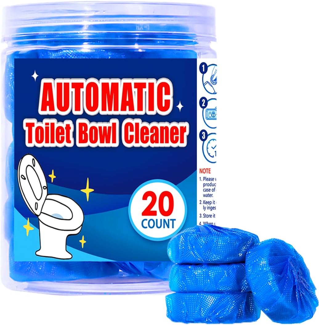 coldchill Toilet Bowl Cleaners 20 PACK, Long-Lasting Toilet Bowl Cleaner Tablets with Sustained-Release Technology Against Tough Stains, Automatic Toilet Cleaner for Deodorizing & Descaling