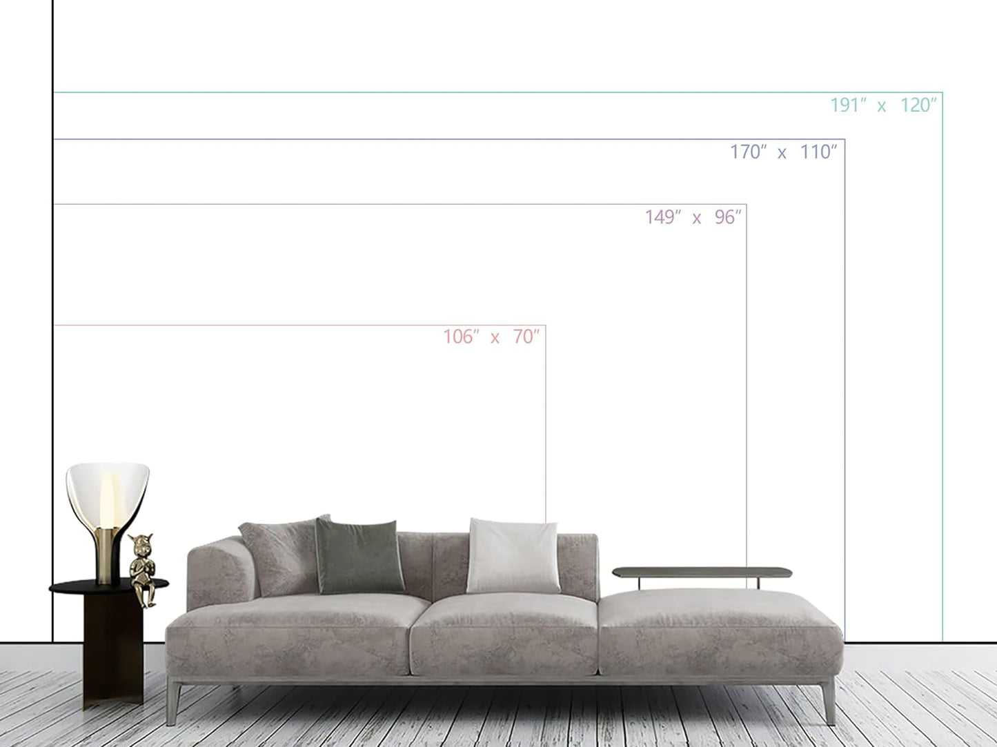 Geometric Abstract Art Wallpaper Mural for Living Room (Not Peel and Stick)