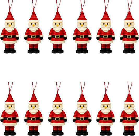 DIY Christmas Button Ornament Making Set - Snowman/Santa/Angel, Fun Holiday Craft Kit for All Ages, Ideal Xmas Tree Hanging Decor & Festive Gifts (A 12)