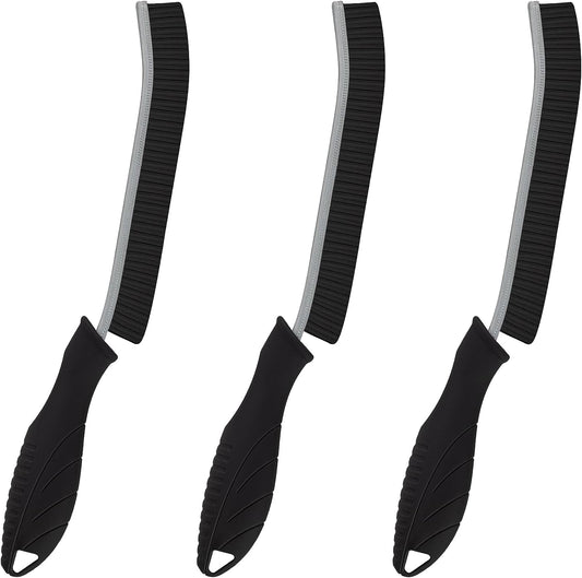 Cleaning Brush - 3 Pcs Hard Bristle Crevice Cleaning Brush, Grout Brush, Scrub Brush for Tile Grout Crevice, Gap Cleaning Tools for Bathroom Kitchen Toilet Window Track (3, Black)