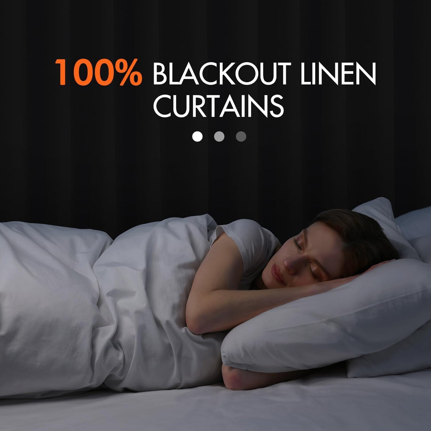 MIULEE 100% Blackout Curtains 96 Inch Long 2 Panels Set for Bedroom, Thick Faux Linen Black Out Curtain Room Darkening Back Tab Pleat Floor to Ceiling Window Drapes with Hooks for Living Room, Oatmeal