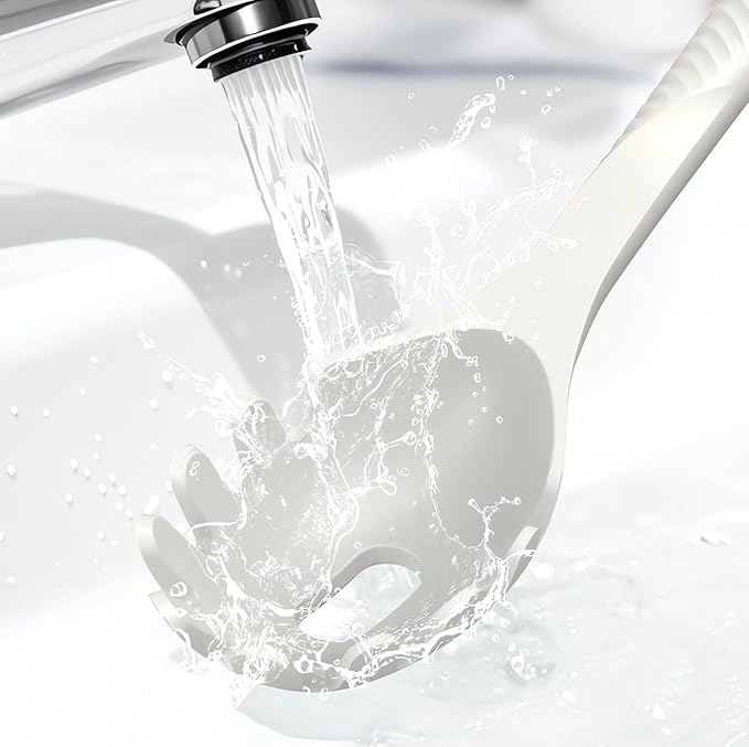 Silicone Cooking Utensils Set - 600°F Heat Resistant, Nonstick Kitchen Utensil Set with Spatulas, Spoons, Whisk, Tongs, BPA Free, Dishwasher Safe, Cream White