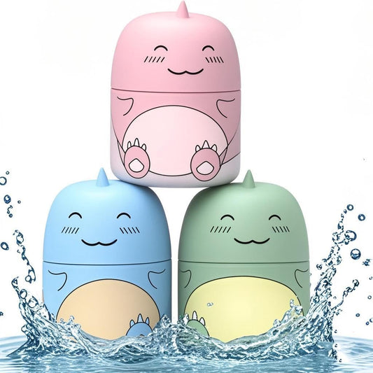 Cute Dinosaur-Shaped Toilet Bowl Cleaner Bottle, Bathroom Toilet Tank Cleaner with Ocean, Jasmine, and Peach Scent,Three bottles can be used for 9 months (1, Three colors and three bottles)
