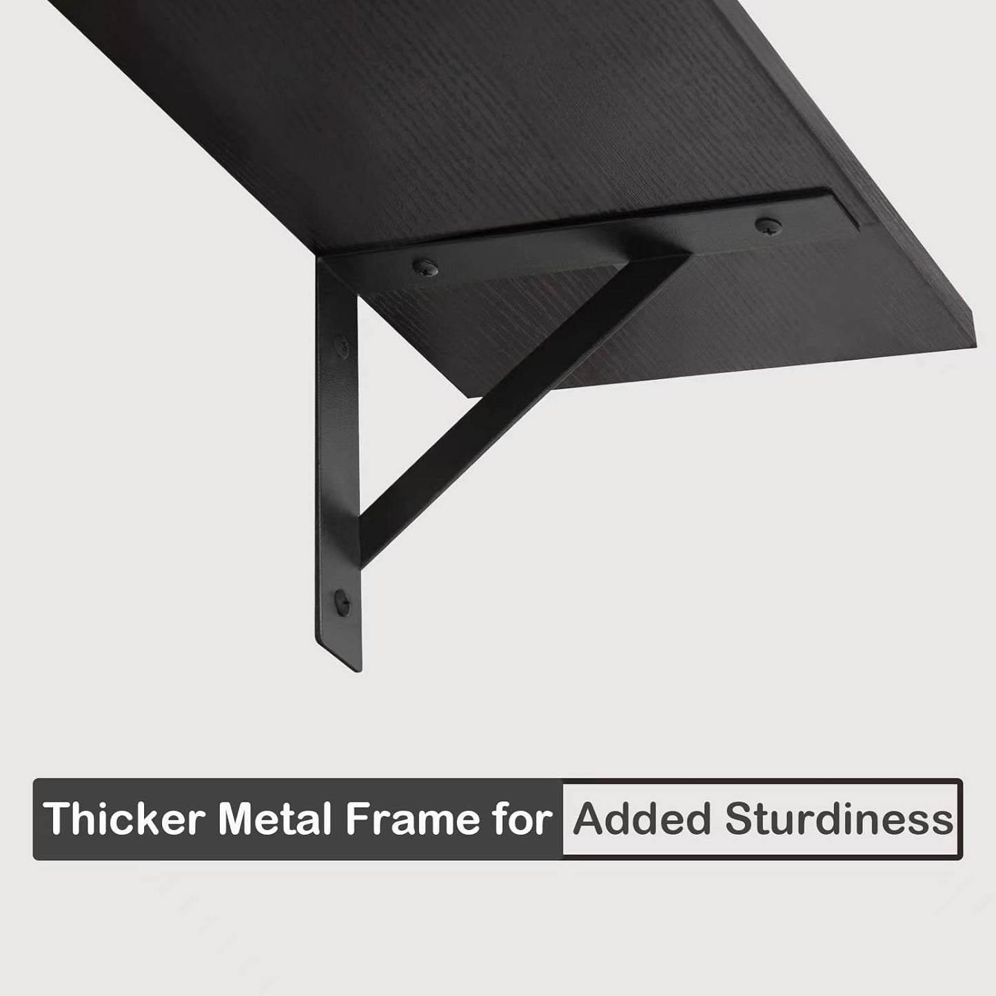 DINZI LVJ Long Wall Shelves, 47.3Inch Wall Mounted Shelves Set of 2, Extra Large Wall Storage Ledges with Sturdy Metal Brackets for Living Room, Bathroom, Bedroom, Kitchen, Espresso