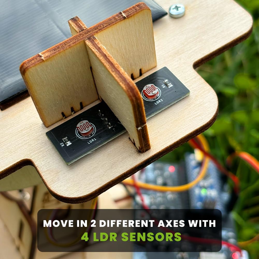 SolarX V2: Sun-Tracking Solar Panel DIY Kit with Arduino Nano, Solar Sun Tracker Sytem with Electronic Components, Educational Sun Tracker Kit, Solar Coding Kit