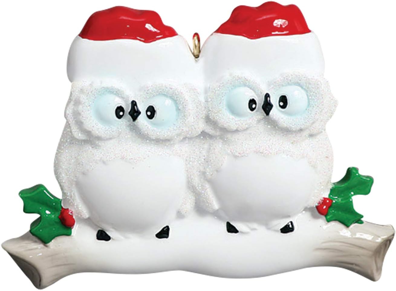 3D Personalized Our First Christmas Ornament 2025 | Custom Owl Couple Ornaments Winter White Owls Couples Ornament 2025 Family of 2 Unique for a Couple Ornaments Couples Unique Gifts