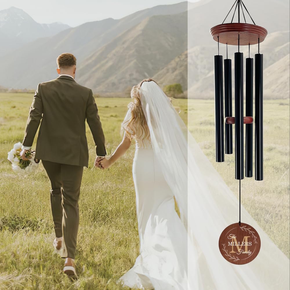ASTARIN Personalized Wind Chimes Outdoor Deep Tone,35'' Customized Memorial WindChimes for Loss of Loved One,Melody Wind Chime Unique as Sympathy Gift,Home Décor for Garden